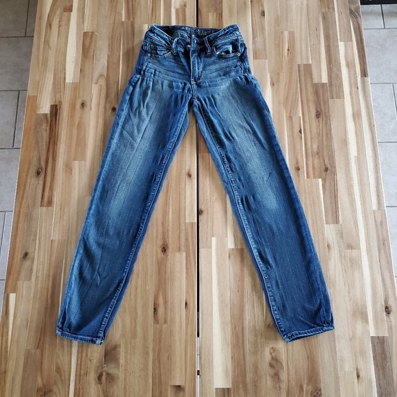 Skinny Super Stretch Jeans-American Eagle - Size 0 - Picture 2 of 4